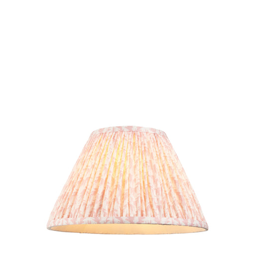 30cm Tapered cylinder Lamp Shade - Peachy Pink fabric - Pleated Leaf Handcrafted Light