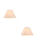 2 PACK 30cm Tapered cylinder Lamp Shade - Peachy Pink fabric - Pleated Leaf Handcrafted Light