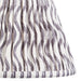 25cm Tapered cylinder Lamp Shade - Pearl grey fabric - Pleated Wave Handcrafted Light