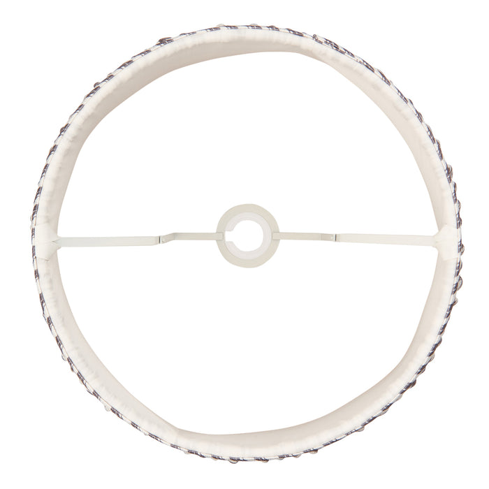 35cm Tapered cylinder Lamp Shade - Pearl grey fabric - Pleated Wave Handcrafted Light