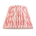20cm Tapered cylinder Lamp Shade - Coral pink fabric - Pleated Wave Handcrafted Light