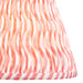 25cm Tapered cylinder Lamp Shade - Coral pink fabric - Pleated Wave Handcrafted Light