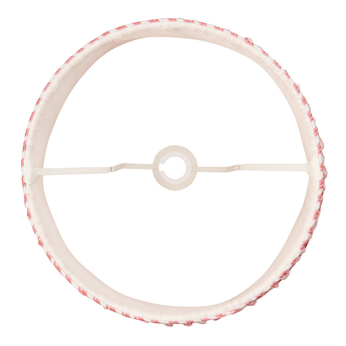 2 PACK 35cm Tapered cylinder Lamp Shade - Coral pink fabric - Pleated Wave Handcrafted Light