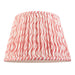35cm Tapered cylinder Lamp Shade - Coral pink fabric - Pleated Wave Handcrafted Light