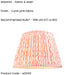 40cm Tapered cylinder Lamp Shade - Coral pink fabric - Pleated Wave Handcrafted Light