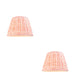 2 PACK 40cm Tapered cylinder Lamp Shade - Coral pink fabric - Pleated Wave Handcrafted Light