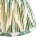 2 PACK 16cm Tapered cylinder Lamp Shade - Cotswold green fabric - Pleated Zigzag Handcrafted Light