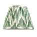 2 PACK 20cm Tapered cylinder Lamp Shade - Cotswold green fabric - Pleated Zigzag Handcrafted Light