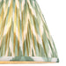 2 PACK 25cm Tapered cylinder Lamp Shade - Cotswold green fabric - Pleated Zigzag Handcrafted Light