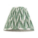 25cm Tapered cylinder Lamp Shade - Cotswold green fabric - Pleated Zigzag Handcrafted Light