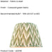 2 PACK 35cm Tapered cylinder Lamp Shade - Cotswold green fabric - Pleated Zigzag Handcrafted Light