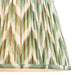 35cm Tapered cylinder Lamp Shade - Cotswold green fabric - Pleated Zigzag Handcrafted Light