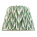 2 PACK 35cm Tapered cylinder Lamp Shade - Cotswold green fabric - Pleated Zigzag Handcrafted Light