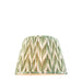 35cm Tapered cylinder Lamp Shade - Cotswold green fabric - Pleated Zigzag Handcrafted Light