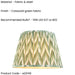 2 PACK 40cm Tapered cylinder Lamp Shade - Cotswold green fabric - Pleated Zigzag Handcrafted Light