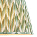 40cm Tapered cylinder Lamp Shade - Cotswold green fabric - Pleated Zigzag Handcrafted Light