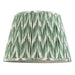 2 PACK 40cm Tapered cylinder Lamp Shade - Cotswold green fabric - Pleated Zigzag Handcrafted Light