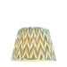40cm Tapered cylinder Lamp Shade - Cotswold green fabric - Pleated Zigzag Handcrafted Light