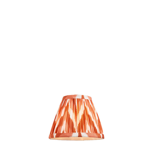 16cm Tapered cylinder Lamp Shade - Apricot orange fabric - Pleated Zigzag Handcrafted Light