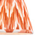 20cm Tapered cylinder Lamp Shade - Apricot orange fabric - Pleated Zigzag Handcrafted Light