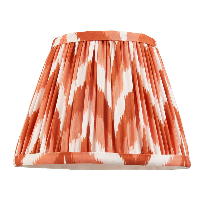 2 PACK 20cm Tapered cylinder Lamp Shade - Apricot orange fabric - Pleated Zigzag Handcrafted Light