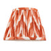 20cm Tapered cylinder Lamp Shade - Apricot orange fabric - Pleated Zigzag Handcrafted Light