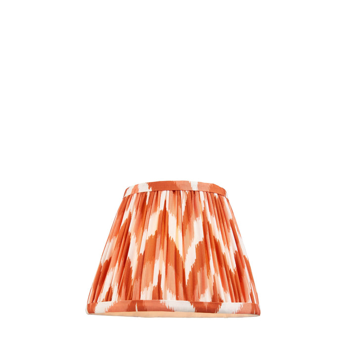 20cm Tapered cylinder Lamp Shade - Apricot orange fabric - Pleated Zigzag Handcrafted Light