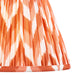25cm Tapered cylinder Lamp Shade - Apricot orange fabric - Pleated Zigzag Handcrafted Light