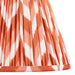 2 PACK 25cm Tapered cylinder Lamp Shade - Apricot orange fabric - Pleated Zigzag Handcrafted Light