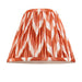 25cm Tapered cylinder Lamp Shade - Apricot orange fabric - Pleated Zigzag Handcrafted Light