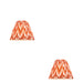 2 PACK 25cm Tapered cylinder Lamp Shade - Apricot orange fabric - Pleated Zigzag Handcrafted Light