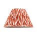 2 PACK 30cm Tapered cylinder Lamp Shade - Apricot orange fabric - Pleated Zigzag Handcrafted Light