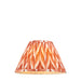 30cm Tapered cylinder Lamp Shade - Apricot orange fabric - Pleated Zigzag Handcrafted Light