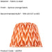 35cm Tapered cylinder Lamp Shade - Apricot orange fabric - Pleated Zigzag Handcrafted Light