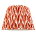 35cm Tapered cylinder Lamp Shade - Apricot orange fabric - Pleated Zigzag Handcrafted Light