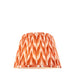 35cm Tapered cylinder Lamp Shade - Apricot orange fabric - Pleated Zigzag Handcrafted Light
