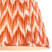 2 PACK 40cm Tapered cylinder Lamp Shade - Apricot orange fabric - Pleated Zigzag Handcrafted Light
