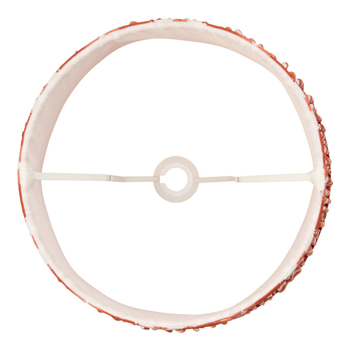 2 PACK 40cm Tapered cylinder Lamp Shade - Apricot orange fabric - Pleated Zigzag Handcrafted Light