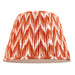 40cm Tapered cylinder Lamp Shade - Apricot orange fabric - Pleated Zigzag Handcrafted Light