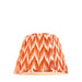 40cm Tapered cylinder Lamp Shade - Apricot orange fabric - Pleated Zigzag Handcrafted Light