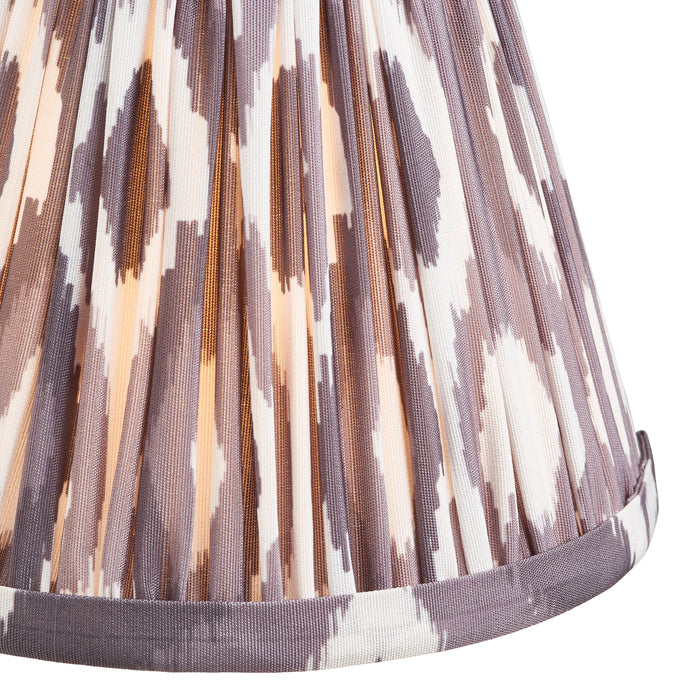 2 PACK 16cm Tapered cylinder Lamp Shade - Pearl grey fabric - Pleated Spot Handcrafted Light