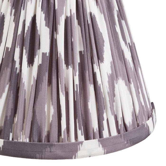 16cm Tapered cylinder Lamp Shade - Pearl grey fabric - Pleated Spot Handcrafted Light