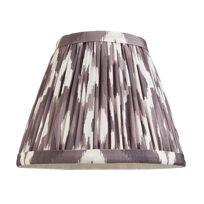 16cm Tapered cylinder Lamp Shade - Pearl grey fabric - Pleated Spot Handcrafted Light