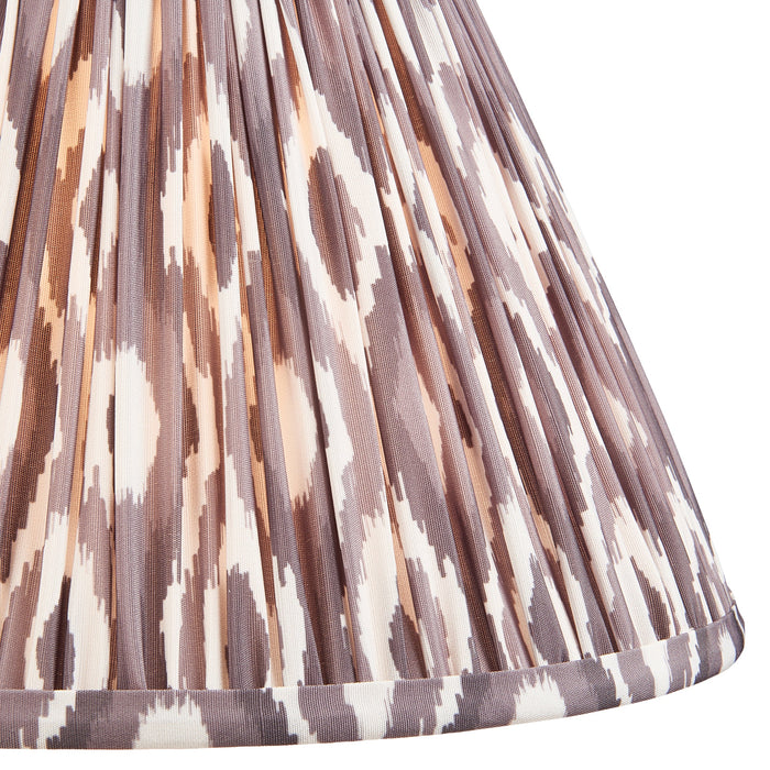 30cm Tapered cylinder Lamp Shade - Pearl grey fabric - Pleated Spot Handcrafted Light