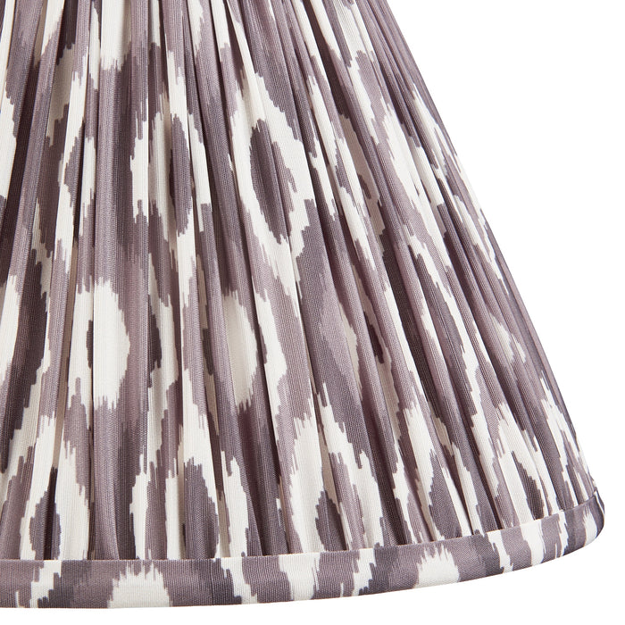 30cm Tapered cylinder Lamp Shade - Pearl grey fabric - Pleated Spot Handcrafted Light