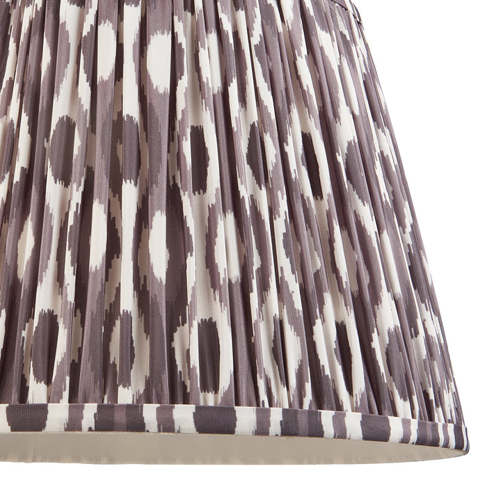 2 PACK 35cm Tapered cylinder Lamp Shade - Pearl grey fabric - Pleated Spot Handcrafted Light