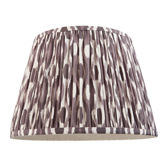 35cm Tapered cylinder Lamp Shade - Pearl grey fabric - Pleated Spot Handcrafted Light