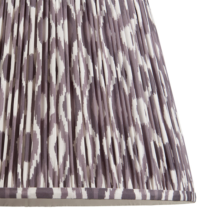 2 PACK 40cm Tapered cylinder Lamp Shade - Pearl grey fabric - Pleated Spot Handcrafted Light
