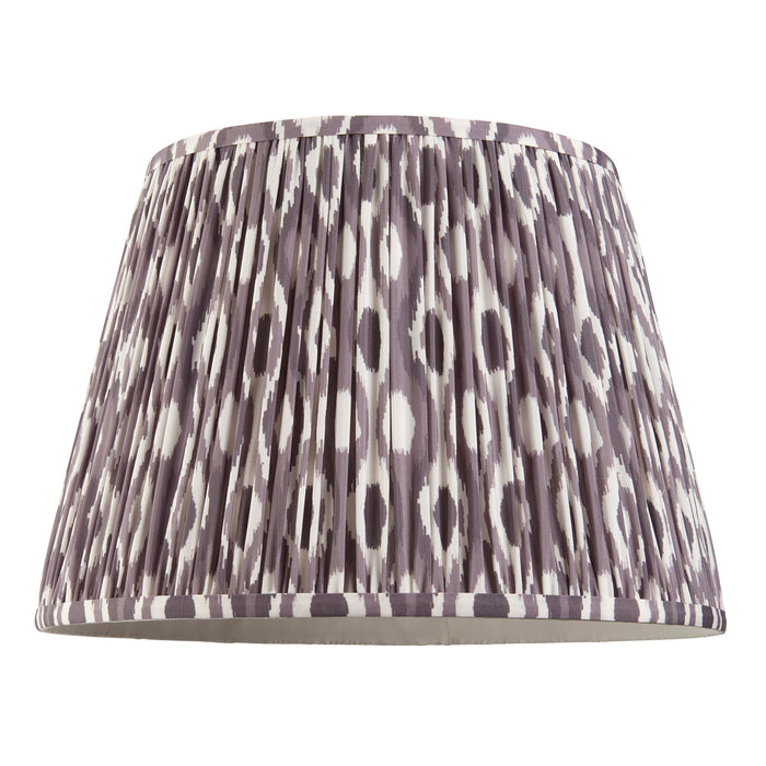 40cm Tapered cylinder Lamp Shade - Pearl grey fabric - Pleated Spot Handcrafted Light