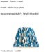 20cm Tapered cylinder Lamp Shade - Marlin blue fabric - Pleated Spot Handcrafted Light